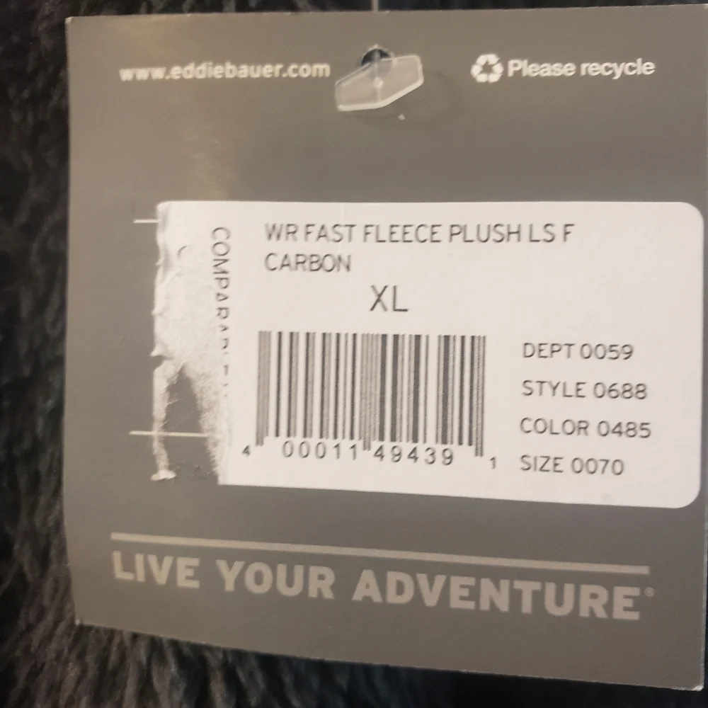 NWT Eddie Bauer teddy bear zip up jacket with pockets size XL - Picture 6 of 10